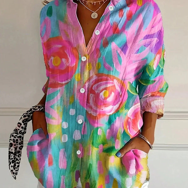Astrid | Blusa con estampados coloridos